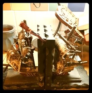 Vintage Pirate ship bookends